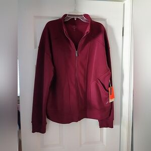 Freely Women's Full Zip Cardigan - Zinfandel